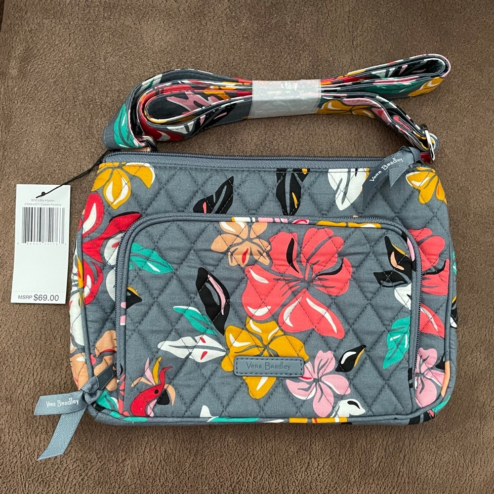 Vera Bradley quilted fabric floral pattern bag!